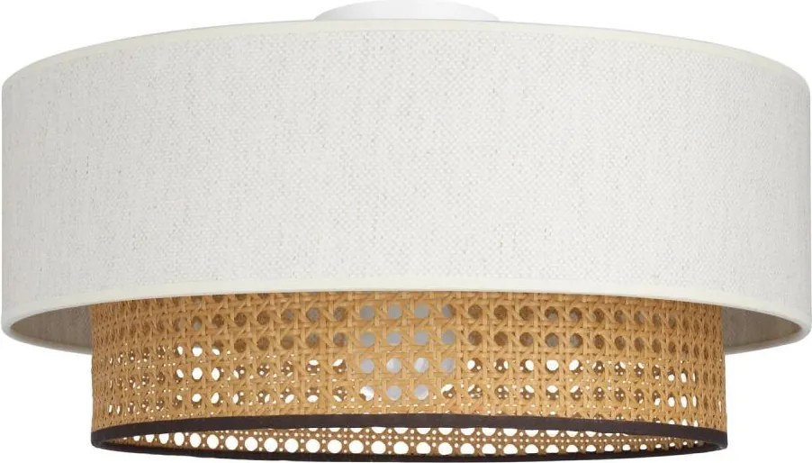 Plafonieră NATIA, 1 x E27, 60 W, 230 V, Ø 45 cm, alb/maro