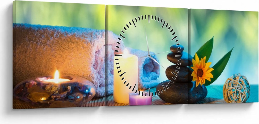 Tablou - Relaxare (cu ceas) (90x30 cm)