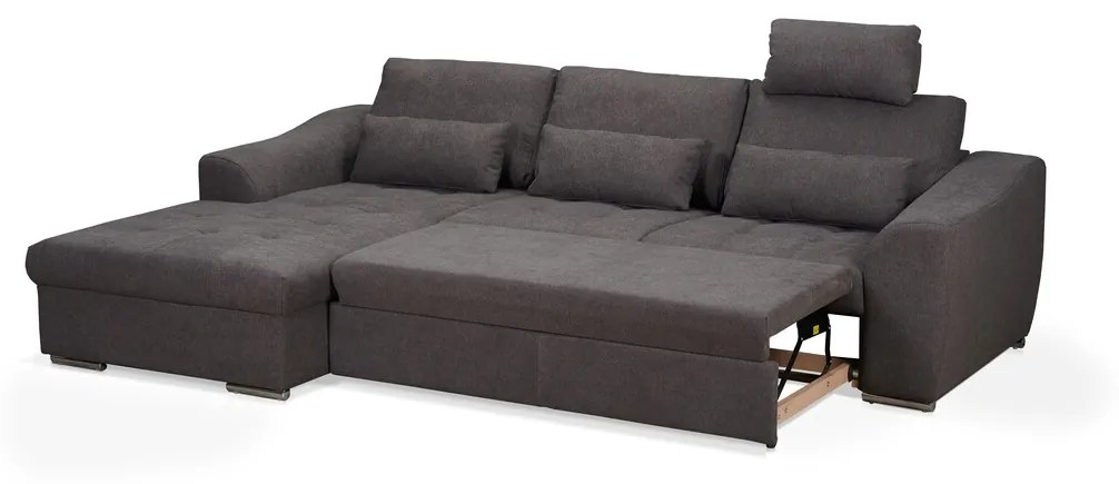 Coltar stanga extensibil, New York, 190x284x85 cm, Carbune