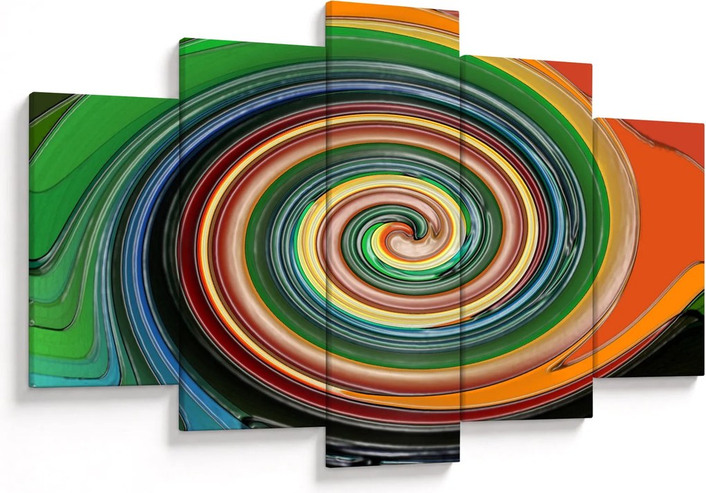 Tablou abstract - spirala colorata (150x105 cm)