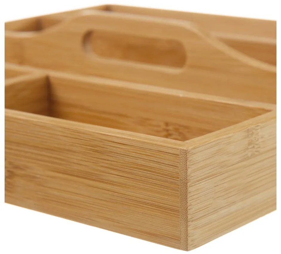 Organizator din bambus pentru tacâmuri Casa Selección, 31 x 31 cm