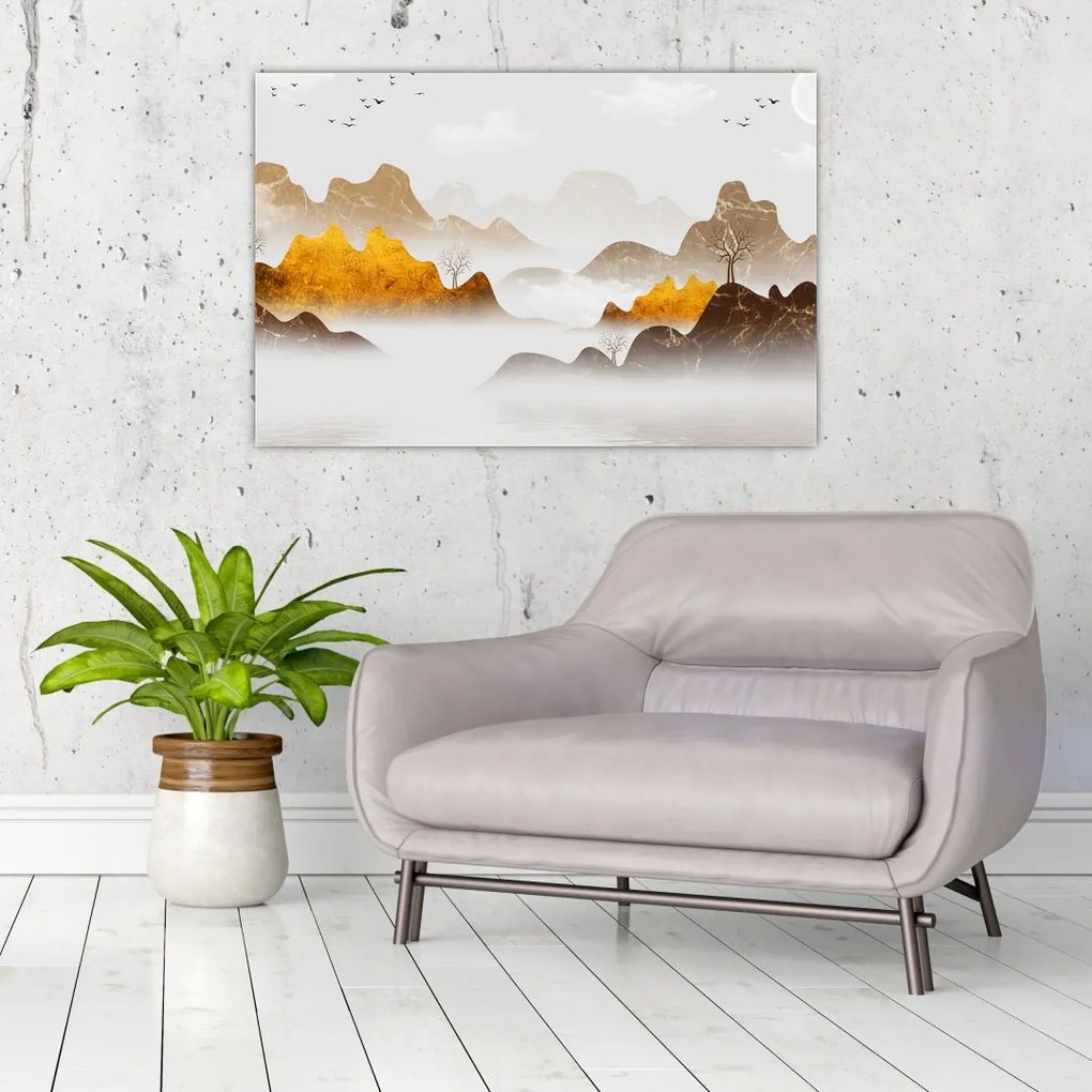 Tablou - Munții în ceață (90x60 cm)