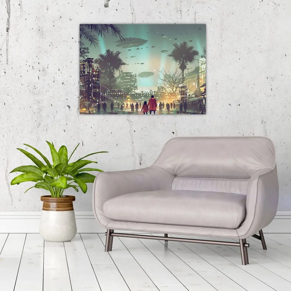 Tablou - Oraș în viitor (70x50 cm)