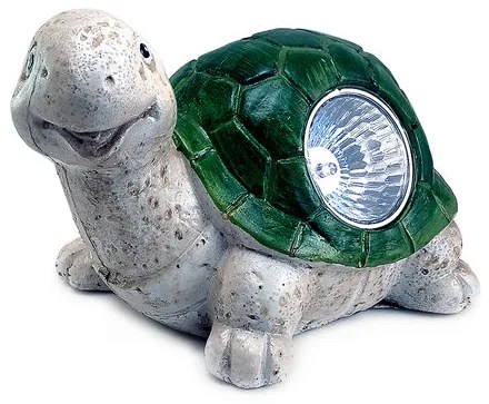 Decoratiune gradina, polirasina, lampa solara, broasca testoasa, 17x13x13 cm