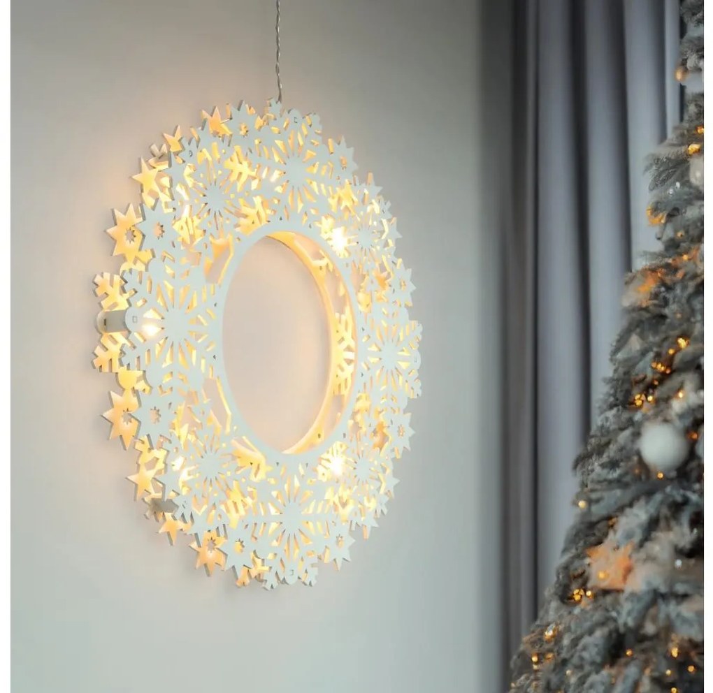 Brilagi - Decorațiune de Crăciun LED/2xAA, coroană de 30 cm