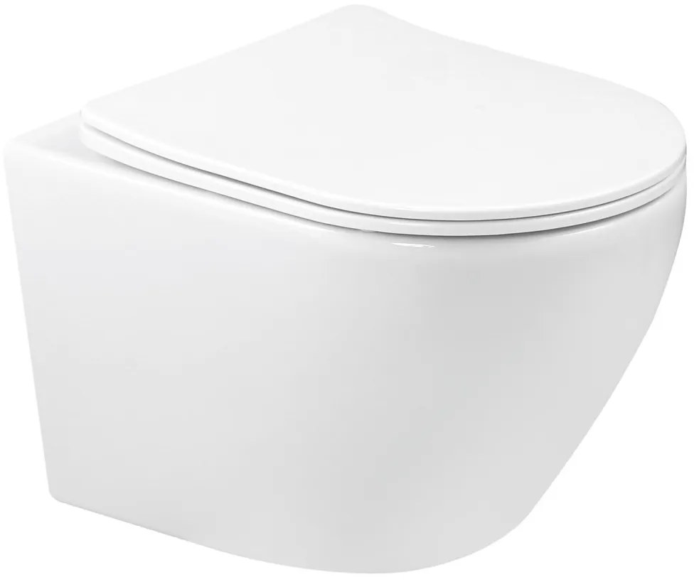 Toaletă Kasos fără ramă, montată pe perete