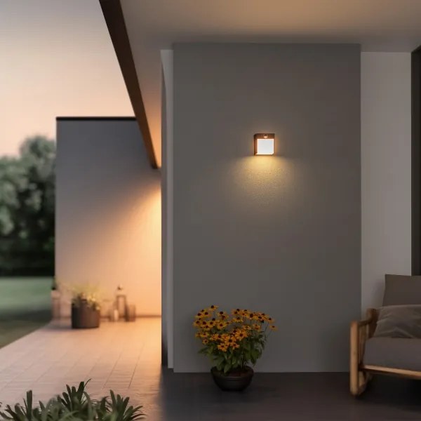 Aplică LED de exterior cu senzor Brilagi TERNI LED/12W/230V antracit IP44