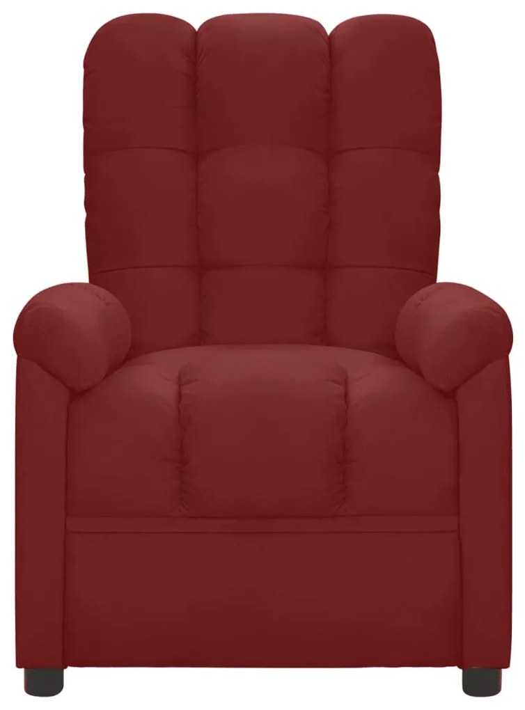 289809 vidaXL Fotoliu de masaj, roșu vin, material textil