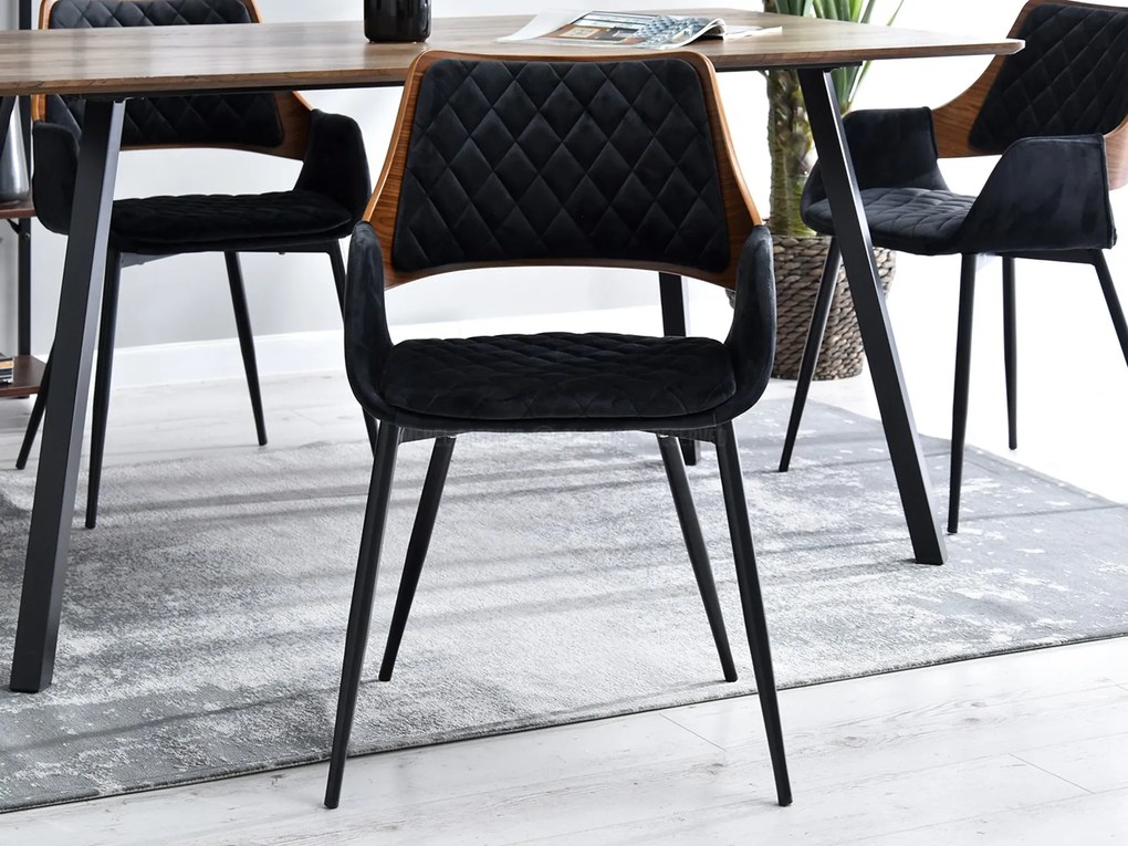 Scaun Morgana (nuc închis + negru). Promo -16%. 1111197