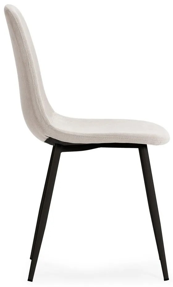 Scaune de dining crem 4 buc. tapițate Minka – Marckeric