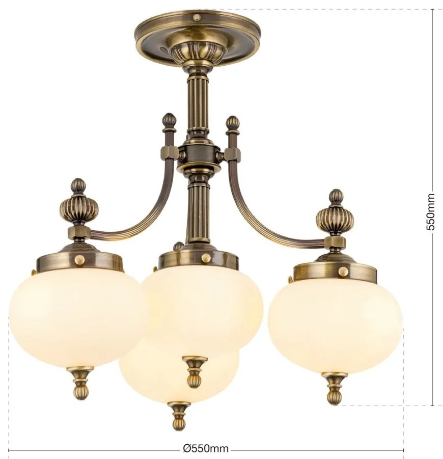 Lustra aplicata eleganta stil clasic Nostalgie 4L patina/ champagne