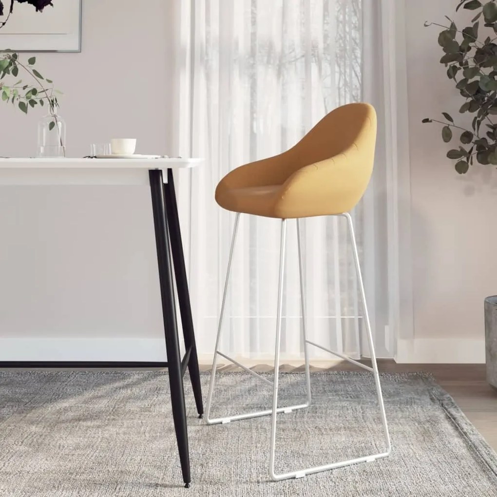 338716 vidaXL Scaun de bar, maro, catifea