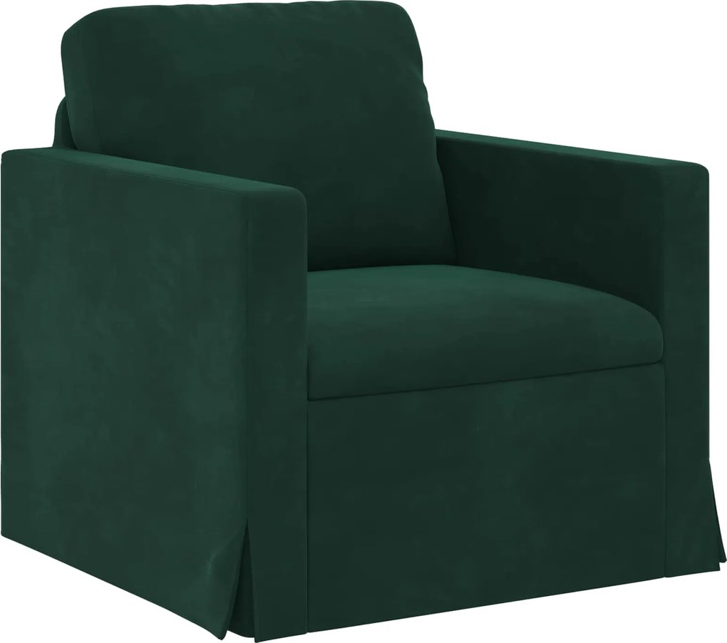 vidaXL Canapea Verde închis 78 x 78 x 80 cm Catifea