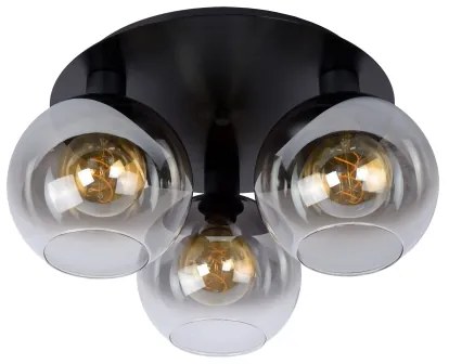 Plafonieră Lucide 74114/03/30 MARIUS 3xE27/40W/230V negru