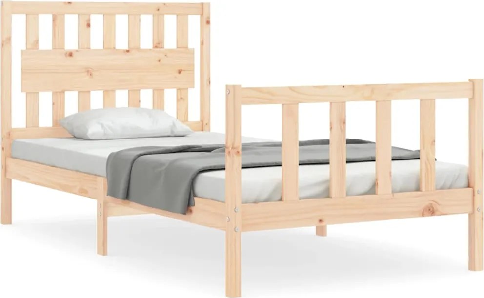 vidaXL Cadru pat fără saltea, 100x200 cm, lemn masiv pin