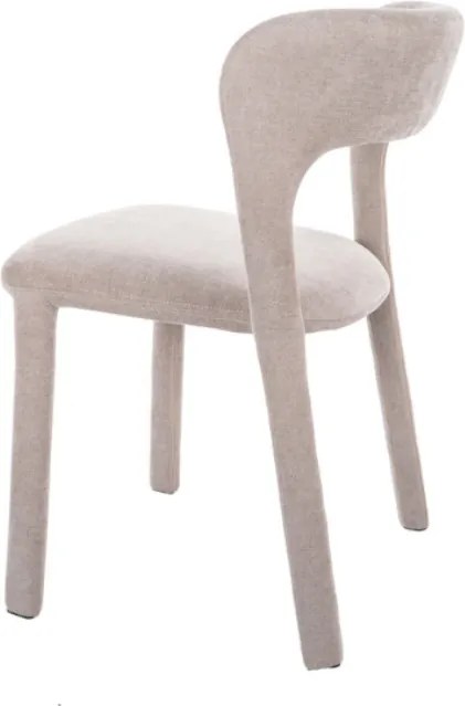 Scaun de dining tapitat WIND, bej