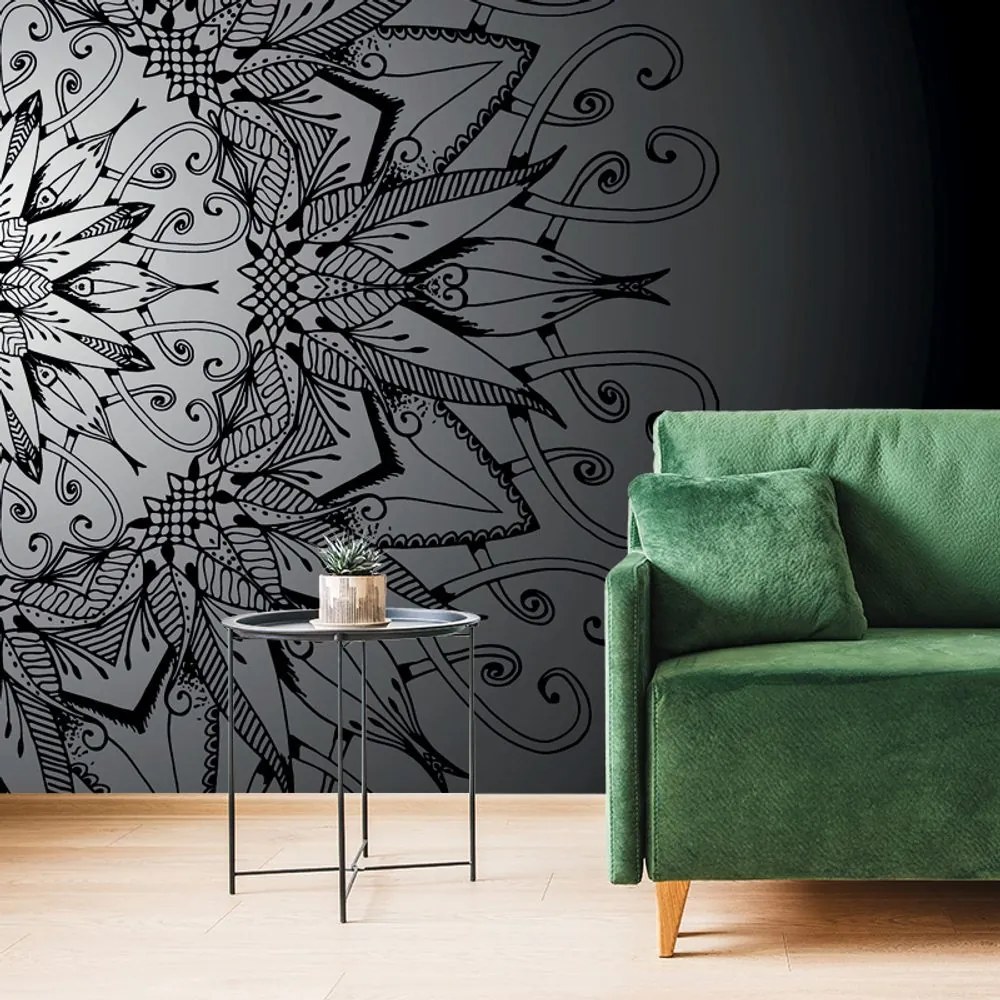 Tapet autoadeziv Mandala în design întunecat