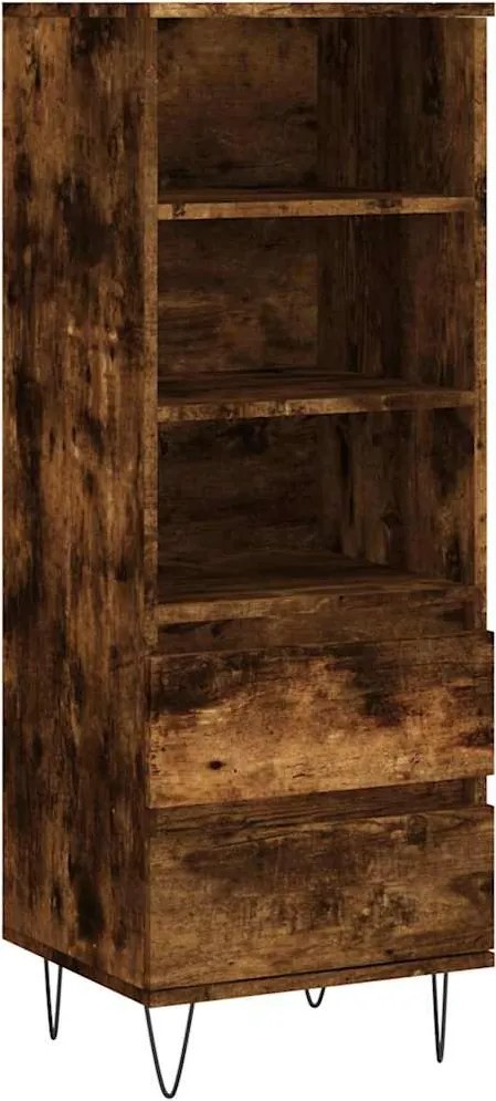 vidaXL Dulap înalt, stejar fumuriu, 40x36x110 cm, lemn compozit