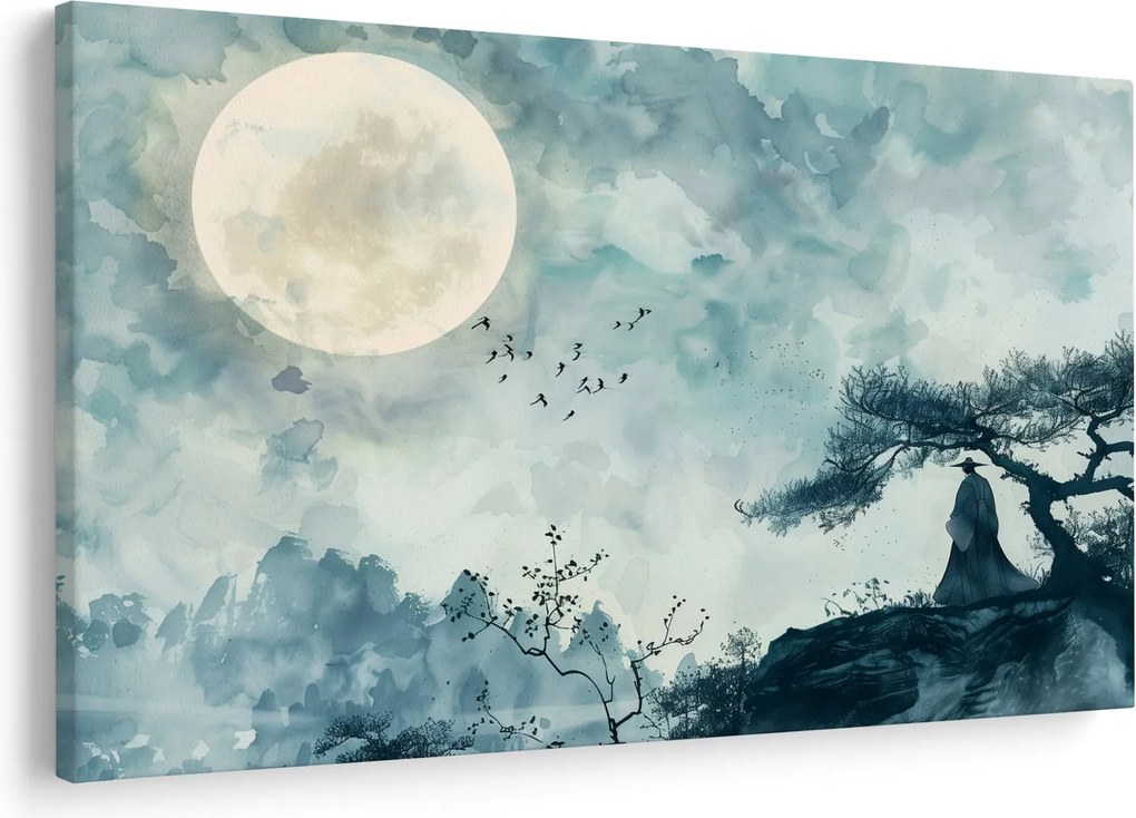 Tablou - Pictură cu lună plină (90x60 cm)
