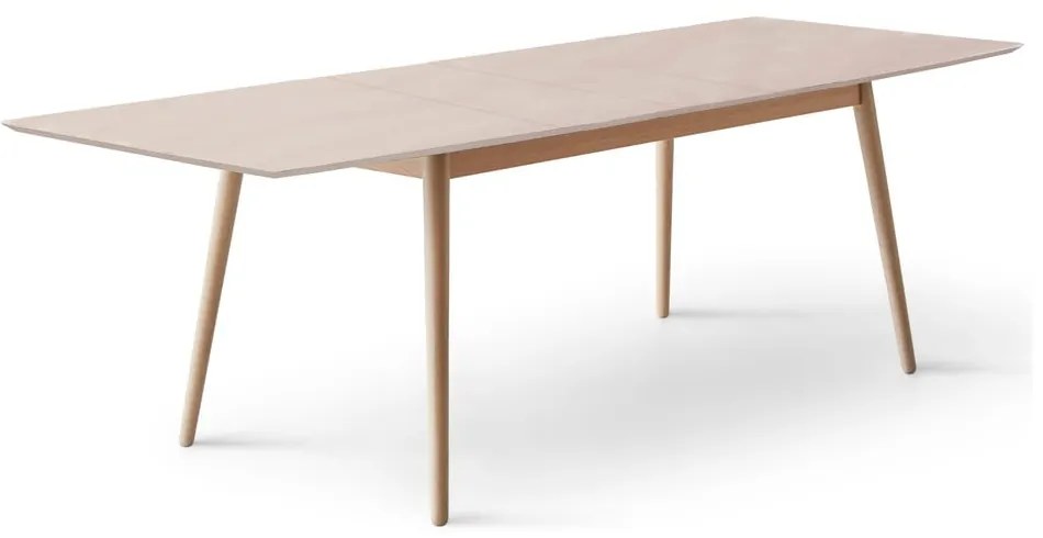 Masă de dining în culoare naturală extensibilă cu blat cu aspect de lemn de stejar 90x165 cm Meza – Hammel Furniture