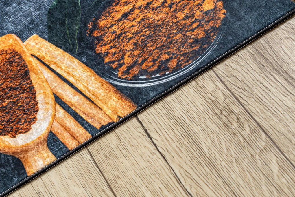 ANDRE 2811 covor lavabil linguri, bucatarie, anti-alunecare - gri / bej