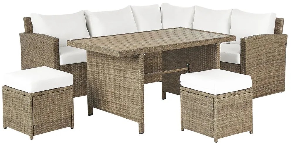 Set mobilier de grădină Beltran (maro). 1077947
