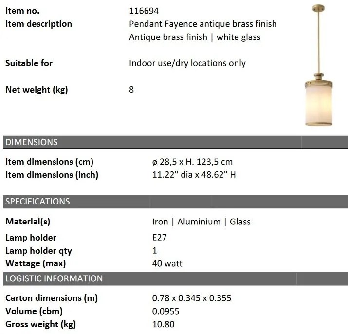 Lustra eleganta design LUX Fayence