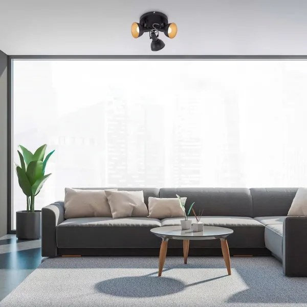 Corp de iluminat cu spoturi 3xE14/40W/230V negru