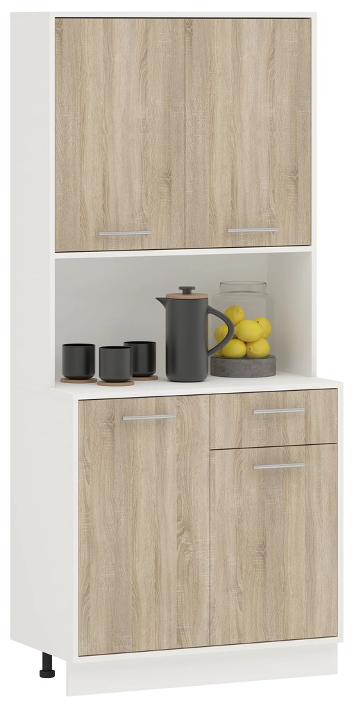 Bufet Oma, Stejar Sonoma/Alb, L 84 cm