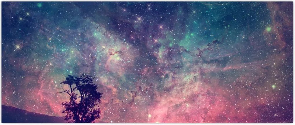 Tablou - Cer de noapte din alta dimensie (120x50 cm)