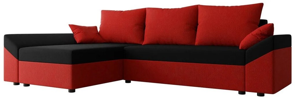 Colțar Memphis 104Cutie de pat, 244x138x82cm, 82 kg, Picioare: Plastic