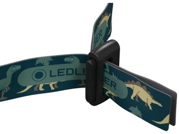 Ledlenser KIDLED4R DINO - Lanternă frontală LED pentru copii, reîncărcabilă, cu reglare a luminozității, IPX4, 40 lm, 18 h, verde