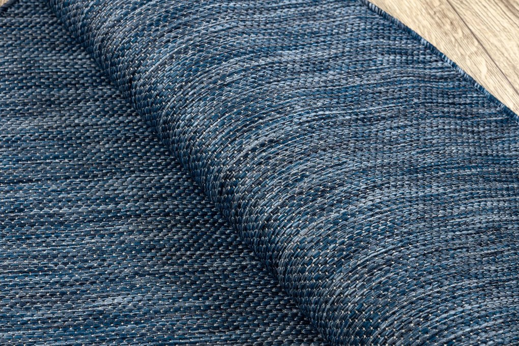Covor SISAL SION cerc A5165A Melanj țesute plate albastru inchis