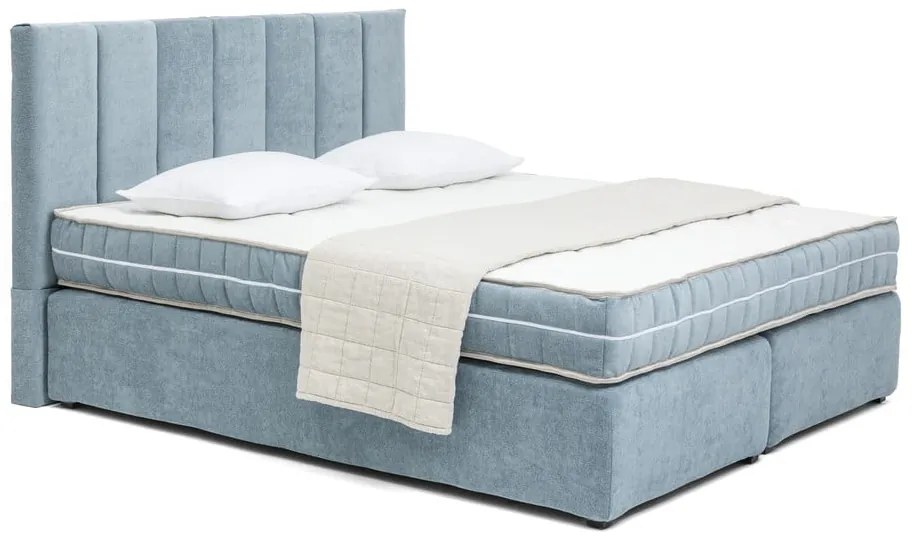Pat boxspring albastru 180x200 cm Olia Bold Line – Bonami Selection