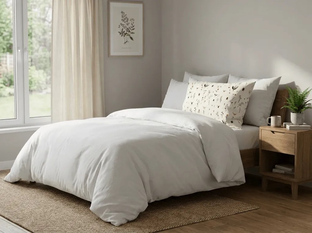 Husa pentru perna din microfibra INSECTA 50x70 cm, crem
