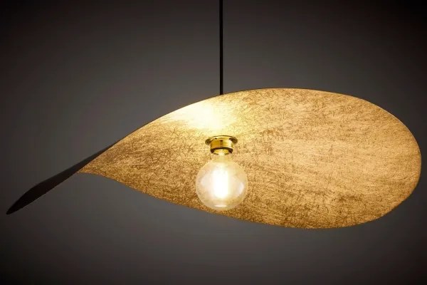 Lustră pe cablu LEAF 1xE27/15W/230V negru/auriu