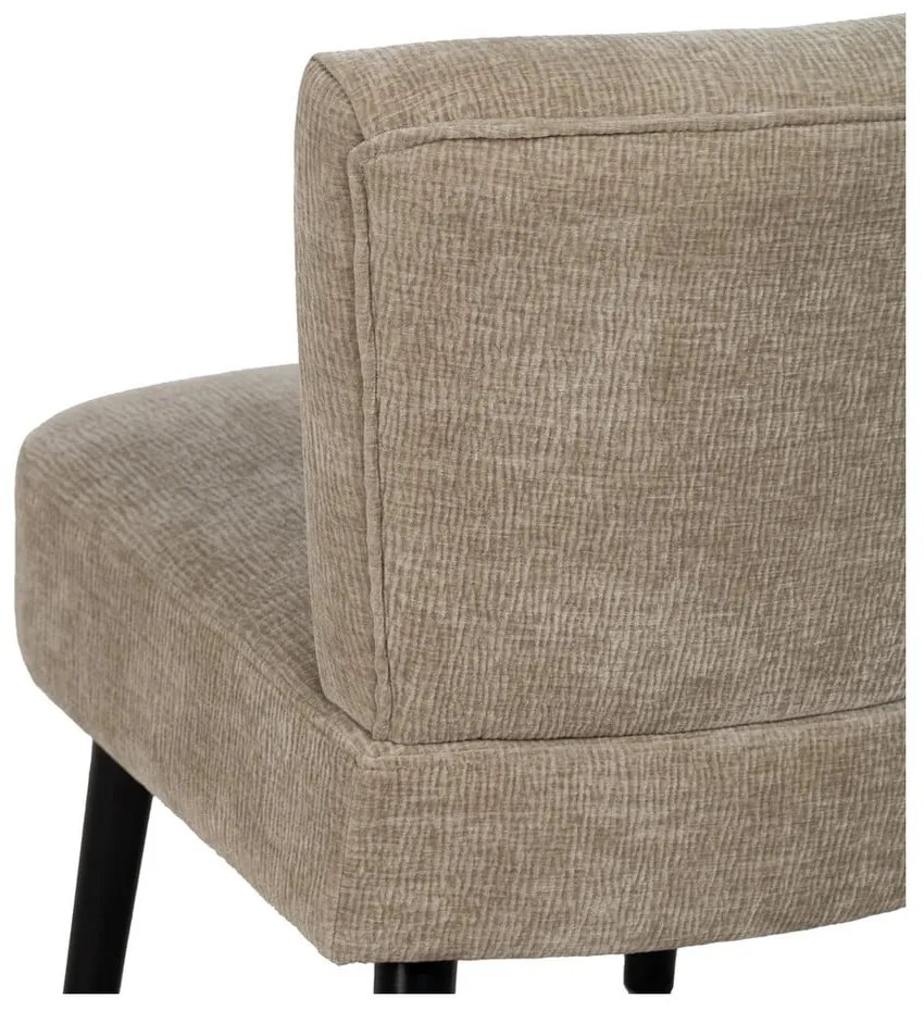 Fotoliu bej cu tapițerie din chenille – Ixia