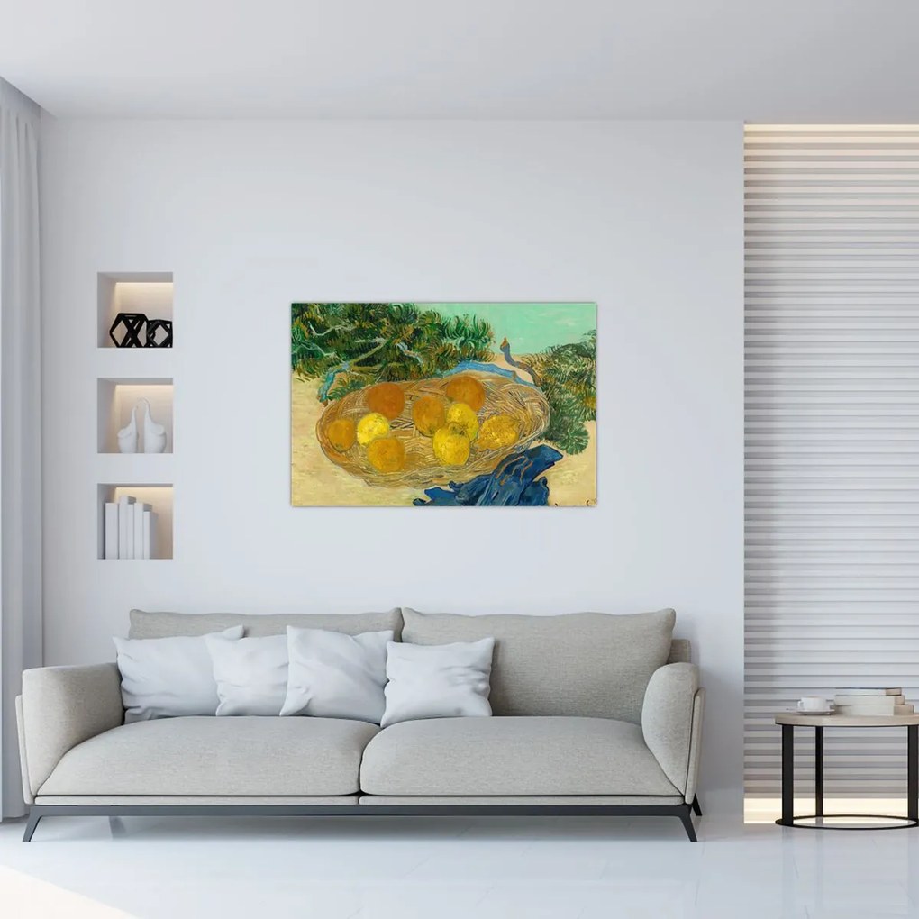 Tablou - Vincent van Gogh, Still Life of  Oranges and Lemons with  Blue Gloves, reproducere (90x60 cm)