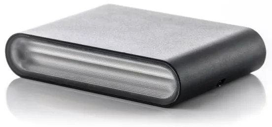 LED2 - Aplica de perete LED exterior FLAT 2xLED/5W/230V IP65 negru