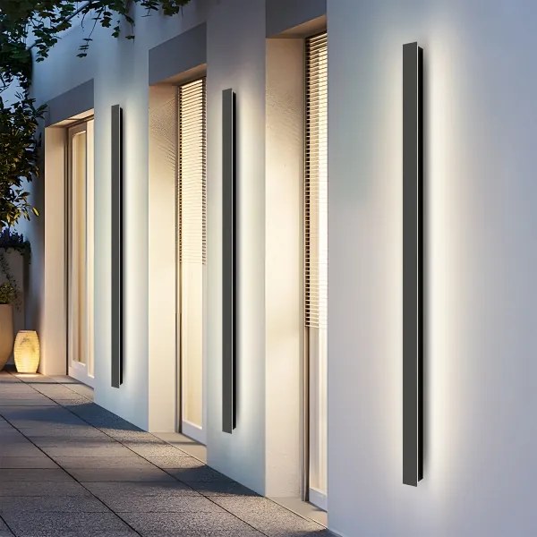 Brilagi - Aplica de perete LED pentru exterior LINEAR, 32 W, 230 V, 3000 K, IP65, negru