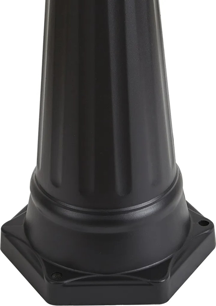 Felinar clasic de exterior negru cu cupru 220cm 3 lumini IP44 - Havana