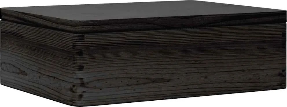 vidaXL Cutie din lemn cu capac negru 40x30x13 cm lemn masiv de pin