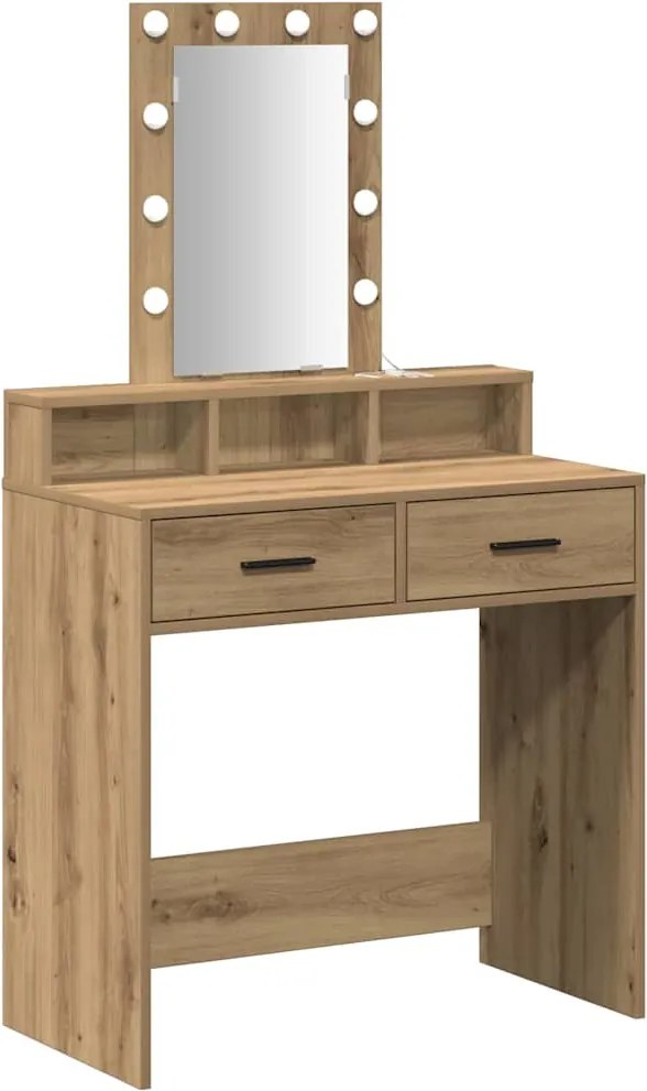 vidaXL Masă de Machiaj cu sertar Maro 79 x 41 x 140 cm Lemn compozit