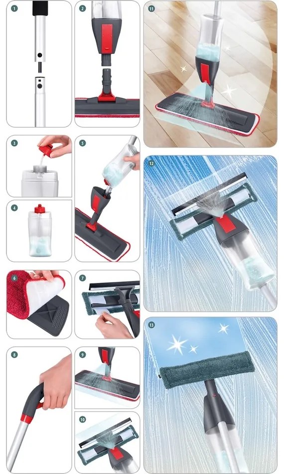 Lamart LT8027 set mop Spray, mop și racletă