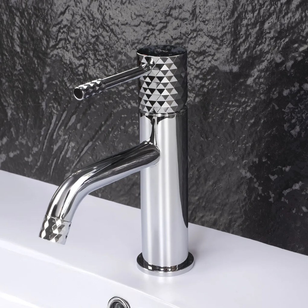 Baterie pentru lavoar Rea Lungo Diamond Crom