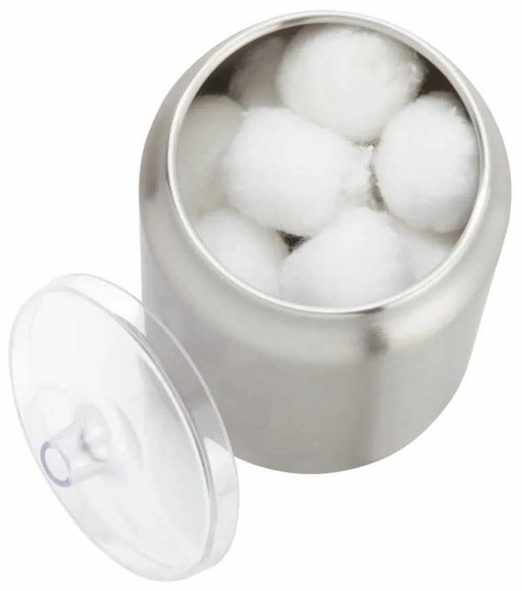 Organizator de baie argintiu pentru dischete demachiante din oțel inoxidabil Austin – iDesign