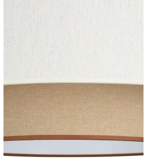 Plafonieră aplicată NATIA, 1x E27/60W/230V, Ø 45 cm, alb/maro