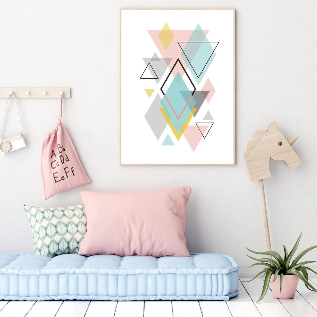 Poster - Pastel Triangle (A4)