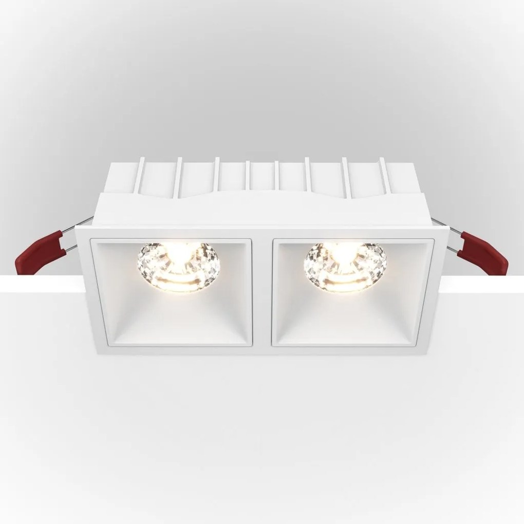 Spot LED incastrabil dimabil cu 2 surse de iluminat Alpha alb, 30W, 4000K