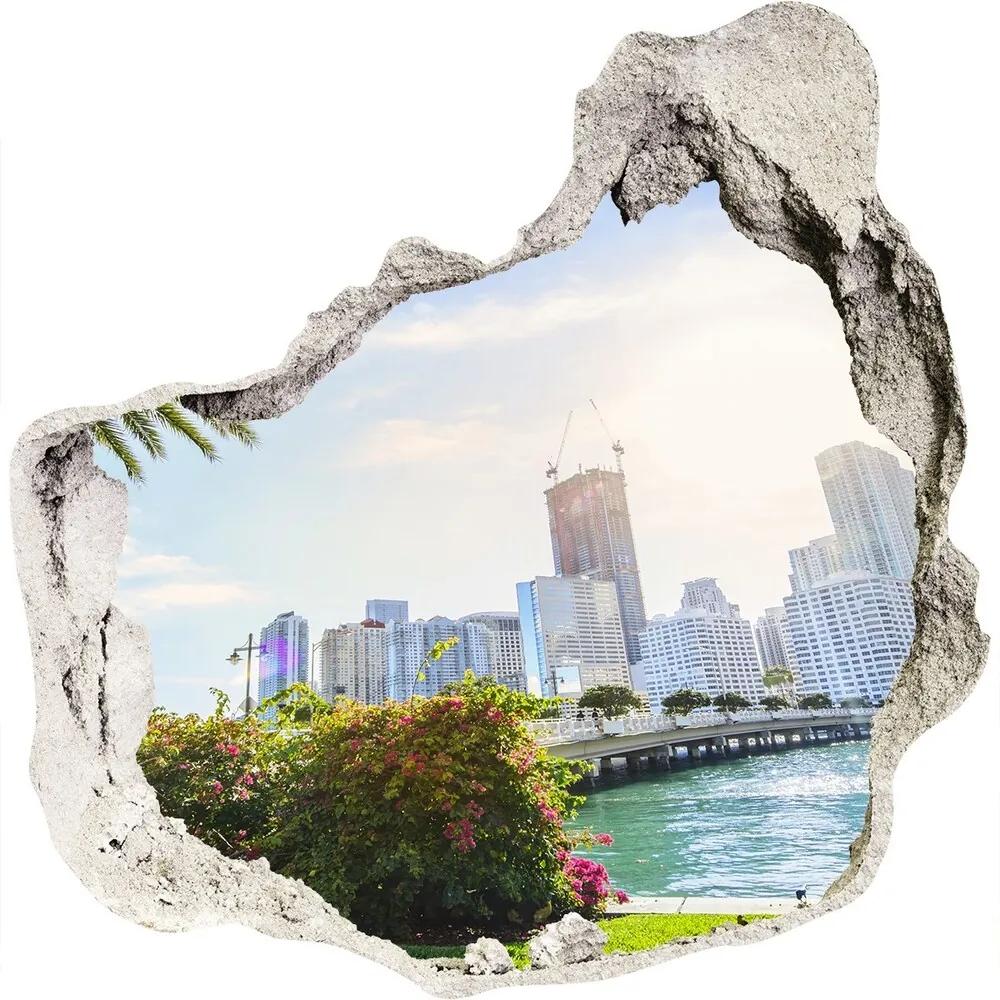 Fototapet un zid spart cu priveliște Miami Statele Unite ale Americii